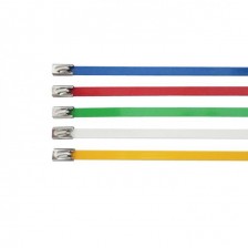 Colorized Epoxy-Polyester Coated ss Ball Lock Ties Colorized Epoxy-Polyester Coated ss Ball Lock Ties
